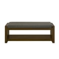 thumbnail image 4 of Updated 47" Accent Bench with Lower Shelf Shoe Rack, Padded Seating Bench for Living Room, Modern Compact Bed End Bench with Storage for Bedroom Seating, Removable Cushion, 47"W-Granite, 4 of 7