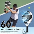 thumbnail image 2 of Raqueta de Pádel con Funda de Pádel Profesional con Superficie de Fibra de Carbono y Núcleo de Espuma Flexible de Memoria EVA para Principiantes con Cubierta, 2 of 8