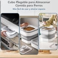 thumbnail image 2 of Contenedor para Croquetas Hermético Plegable, Almacenamiento de Comida para Perros Plegable, Bote para croquetas capacidad 6.8 kg, sin BPA, para Almacenar Comida para Perros, Gatos y Pájaros, 2 of 4