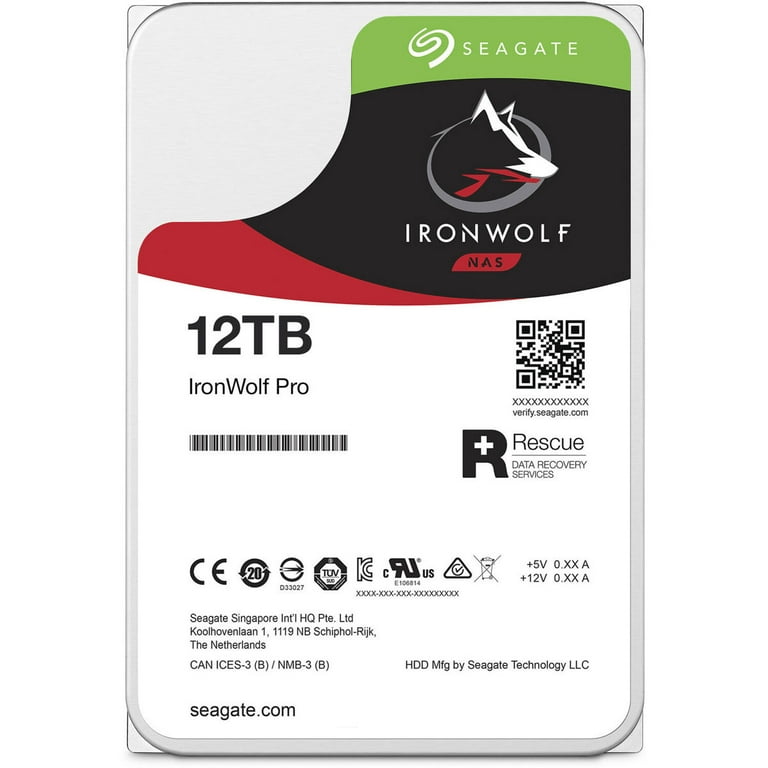 Seagate IronWolf Pro 12TB NAS HDD Drive, 7200 RPM, 256MB Cache
