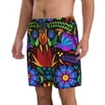 thumbnail image 2 of Naloa Colorful Floral Men's Beach Shorts, Surfing shorts, Swim trunks, Quick Dry Swim Trunks for Surfing Beach Fun - X-Large, 2 of 9