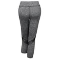 thumbnail image 2 of FashionOutfit Women's Sports Yoga Fitness Workout Front Mesh Insert Stretch Capri Leggings, 2 of 4