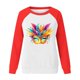 thumbnail image 5 of Xuyuer Mardi Gras Shirts for Women Shirt Funny Mask Graphic Tee Carnival Long Sleeve Shirt V Neck Top, 5 of 6