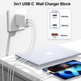 thumbnail image 3 of Bloque de carga eZoneZoff USB C de 3 puertos PD&AC de 100 W para MacBook/iPhone/iPad, 3 of 7