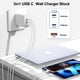 thumbnail image 3 of Bloque de carga eZoneZoff USB C de 3 puertos PD&AC de 100 W para MacBook/iPhone/iPad, 3 of 7