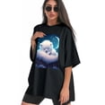 thumbnail image 3 of Plus Size Shirt for Women Black Tops for Women Short Sleeves Shirt for Women Cute Puppy T Shirt Crewneck Shirt for Women XL, 3 of 5