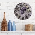 thumbnail image 3 of Grapes Leaves Wall Clock 10 inch Non-Ticking Easy to Read Decorative Clocks for Home Bedroom Living Room, 3 of 8