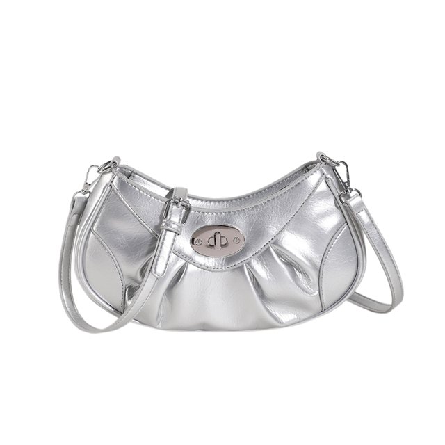 Bolso bandolera para mujer, de gran capacidad, a la moda, sencillo, para el viajero (plateado) FLhrweasw Nuevo