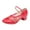 Red, variant on Fukaraa Breathable Mesh Latin Dance Shoes Women - 2025 Middle Heel Single Shoe for Practice