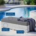 thumbnail image 5 of Modway Convene Outdoor Patio Rectangular Ottoman in Light Gray Charcoal, 5 of 6