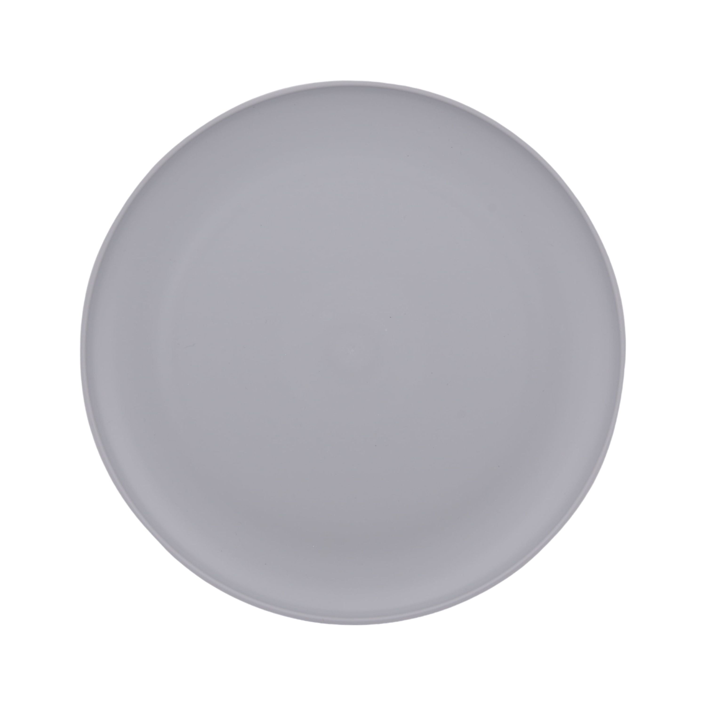(4 pack) Mainstays Grey Round Plastic Plate, 10.5"