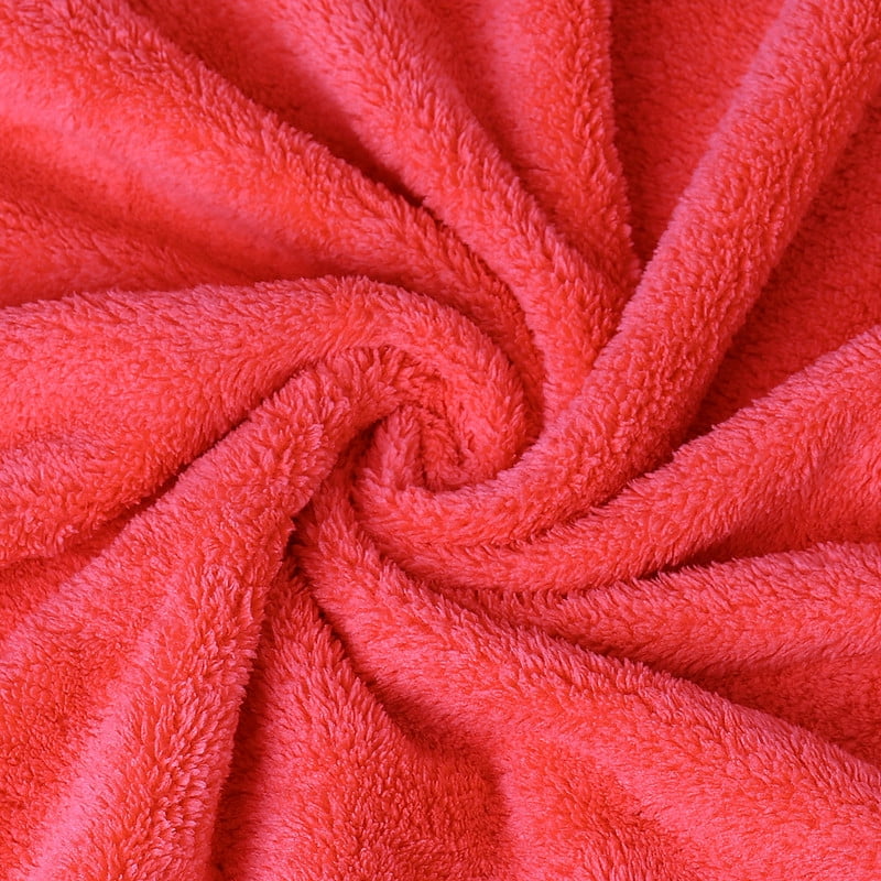 JML Large Bath Towels with Hanging Loop, 6 Pack, 30"x60", Watermelon Red, 350GSM, Soft, Absorbent, Microfiber Towel Quick Drying, Lint-free, No Fading