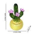 thumbnail image 3 of Mashaouyo Desktop Decor Cactus Car Center Console Decoration Transparent Resin Crafts Computer Home Decoration, 3 of 3