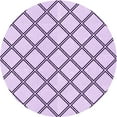 thumbnail image 1 of Ahgly Company Machine Washable Indoor Round Transitional Purple Flower Purple Area Rugs, 5' Round, 1 of 7