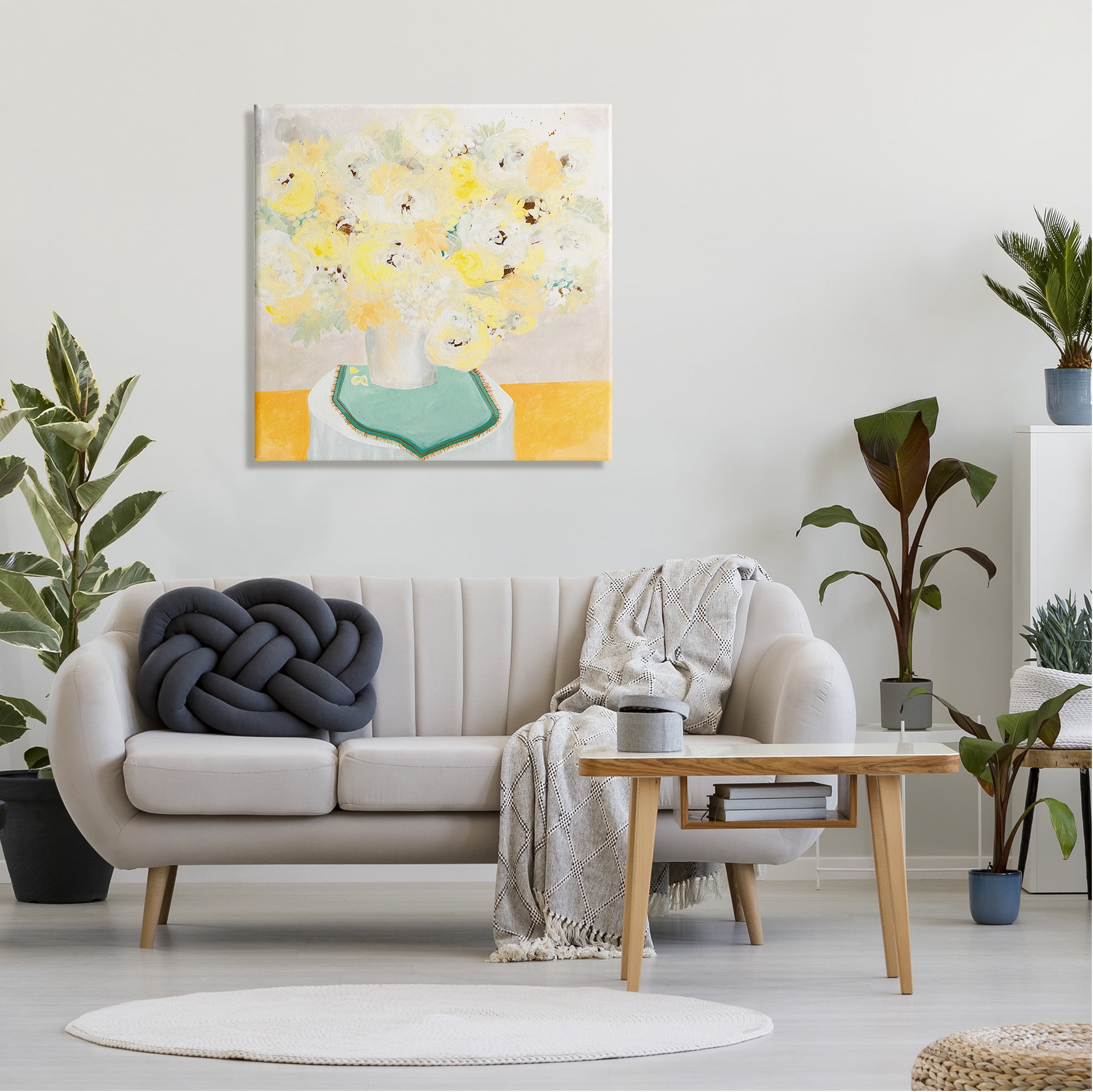 Stupell Industries Bright Modern Flower Blossoms Bouquet Collage Painting Country Drawing Gallery-Wrapped Canvas Print Wall Art, 30 x 30, Design by Ruth Fromstein
