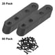 thumbnail image 4 of Paquete de 20 Soportes Planos Rectos, 2.95 x 0.71 Pulgadas Soporte de Reparación para Muebles de Madera/ Soporte de Caja de PC de Madera, Soporte de Muebles de Placa [Negro], 4 of 6