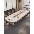 thumbnail image 2 of Painted Conference Table, Long Table, Modern and Minimalist Conference Room, Conference Table, Strip Negotiation Table and Chair My Lux Decor Round, 2 of 32