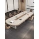 thumbnail image 2 of Painted Conference Table, Long Table, Modern and Minimalist Conference Room, Conference Table, Strip Negotiation Table and Chair My Lux Decor Round, 2 of 32