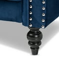 thumbnail image 6 of Baxton Studio Emma Traditional and Transitional Navy Blue Velvet Fabric Upholstered and Button Tufted Chesterfield Sofa, 6 of 10