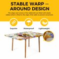 thumbnail image 4 of Spring Dog Table Cloths for 6 Foot Rectangle Tables, Rustic Watercolor Botanical Floral Sunflower Patio Waterproof Elastic Fitted Tablecloths, Washable Rectangular Table Cover for Camping, 4 of 8