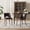 Dark Brown, variant on AFO Faux Leather Dining Chairs Set of 4, Ergonomic Curved Kitchen Side Chairs with Solid Wood Legs, For Dining Room, Living Room, Cafe & Kitchen, Dark Brown