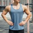 thumbnail image 3 of fatyb Men's Sleeveless Tank Tops Racerback Workout Muscle Tee Athletic Bodybuilding T-Shirts for Men, 3 of 4
