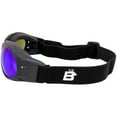 thumbnail image 3 of Birdz Eagle Matte Black Padded Sport Riding Goggle with ReflecTech Blue Mirror Lens, 3 of 6