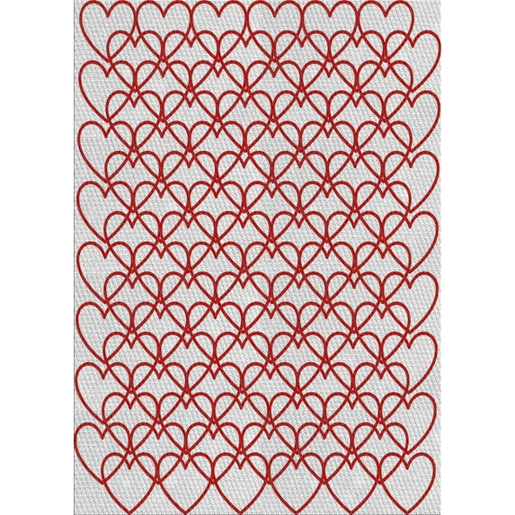 Ahgly Company Machine Washable Indoor Rectangle Transitional Cherry Red Area Rugs, 6' x 9'