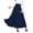 A-Navy574, variant on Women's High-Waisted Bow-Tie Flared Skirt Elegant Flowy Formal Office Maxi Skirt