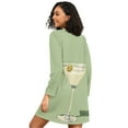 thumbnail image 2 of FORMRS Womens Long Sleeve Nightgowns Crew Neck Sleep Shirt Soft Pajamas Sizes S-3XL, Light Green Martini, 2 of 8