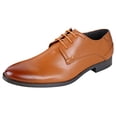 thumbnail image 1 of Urban Fox Men's Vincent Oxford Dress Shoes | Lace Up Oxfords | Mens Oxford | Classic Dress Shoes | Tan 7, 1 of 7
