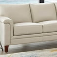 thumbnail image 6 of Hydeline Westcott Top Grain Leather Sofa 3-Seater Vanilla White with Tapered Legs Memory Foam and Springs Seating, 6 of 9