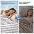 thumbnail image 2 of Grey Striped Coastal Cooling Blanket, Lightweight Breathable Summer Throw Blanket with Double Sided Cold Effect,Nautical Beach Starfish Shell Picnic Beach Blankets Bed Sheet for Hot Sleepers 30"x40", 2 of 8