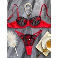 thumbnail image 3 of Ellolace-Conjunto de Sujetador de encaje Floral, lencería de lujo, ropa interior atractiva, erótica, hada fina, conjuntos exóticos, 3 of 5