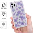 thumbnail image 4 of Case for iPhone 11 Pro Max, Purple Flower Floral Design for Women Girl Full Body Slim Soft Protective Case Shockproof TPU Bumper Cover for iPhone 11 Pro Max (6.5 inch), Purple, 4 of 7