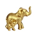 thumbnail image 3 of Estatua creativa de elefante, adorno de mesa en miniatura, escultura artesanal de resina. Oro, 3 of 7