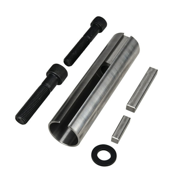 3mirrors Gas Engine Pulley Crank Shaft Sleeve Adapter Key Bore Reducer Bushing Predator Stainless Steel - 1 to 1 1/8" L=4.5" w/ 1/4" Key