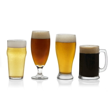 Beer Glass Set - Libbey Craft Brews Assorted Beer Glasses, Set of 4