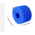 thumbnail image 2 of Foam Pool Filters, Reusable Filter Cartridge, Foam for Swimming Pool, Aquarium, Spa(4pcs)，blue，10.8*7.3cm, 2 of 4