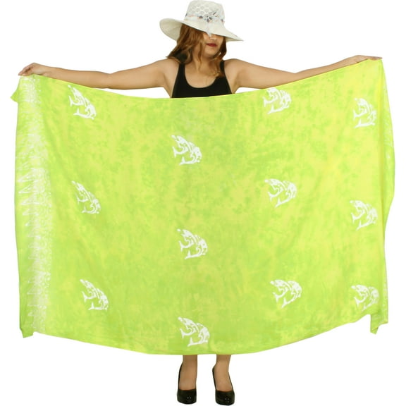 HAPPY BAY Women's Beach Wrap Bikini Swimwear Swim Cover up Bathing suit Summer Wraps Beachwear Sarong Coverups Skirts for Women One Size Shamrock Green, Dolphin