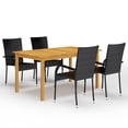 thumbnail image 5 of vidaXL Patio Dining Set Outdoor Dining Table and Chairs Patio Conversation Set, 5 of 35