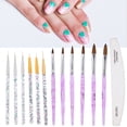 thumbnail image 4 of Pincel para uas Pincel para decoracpincel delineador herramienta Profesional Nail Art Liner Brush DIY Nail Drawing Painting Brush File Manicure Tool Set LHCER NONE, 4 of 5