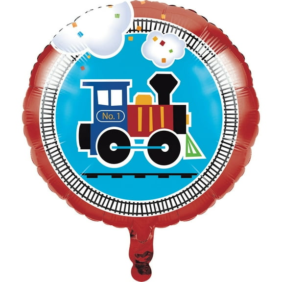 All Aboard Train Mylar Balloon, each