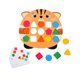 thumbnail image 1 of Juego de combinación de formas de madera, regalos de San Valentín para niños, rompecabezas para niños de 4, 5 y 6 años Naranja, 1 of 9