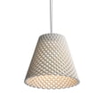 thumbnail image 3 of Golden Lighting Clarus 14in Integrated LED Pendant in White Sandstone Cement, 3 of 7