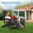 thumbnail image 5 of Adirondack Ottoman, HDPE Plastic Adirondack Chair Footstool, All Weather Outdoor Footrest for Patio, Backyard, Lawn, Fire Pits, Black, 5 of 7