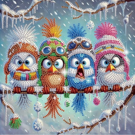 5D DIY Diamond Painting Kit Whimsical Bird Special Diamond Shapes Handmade Artwork Suitable for Beginners and Adults For Home Wall Decor and Holiday Gifts