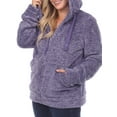 thumbnail image 4 of White Mark Women's Plus Size Hooded Sherpa Jacket, 4 of 5