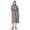 Black, variant on Women's Floral Tie Neck Lantern Sleeve Midi Dress 100% Rayon Fabric for Effortless Everyday Chic and Stylish Weekend