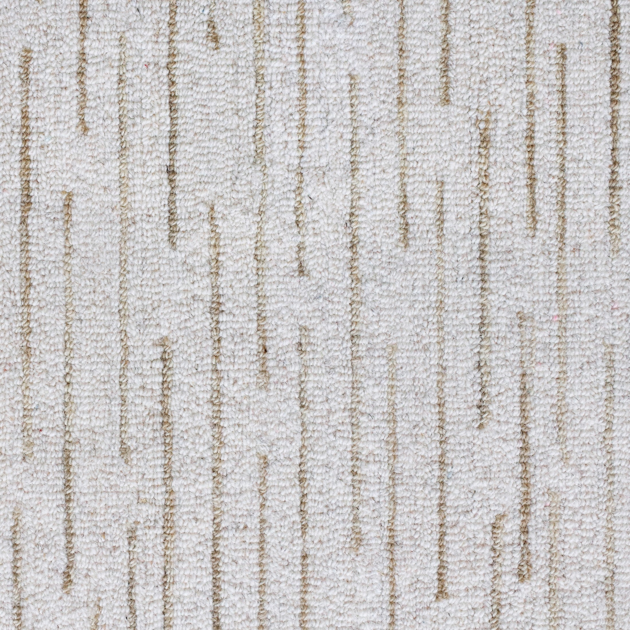 LR Home Bella Serene Ivory/Brown Modern Striped Wool Area Rug, 7'9" x 9'9"